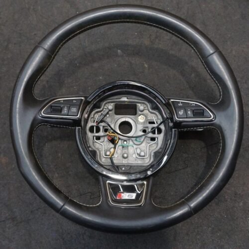 3 Spoke Driver Steering Wheel Black w/Paddle Shifter 4G0419091BIWJ Audi S6 13-18