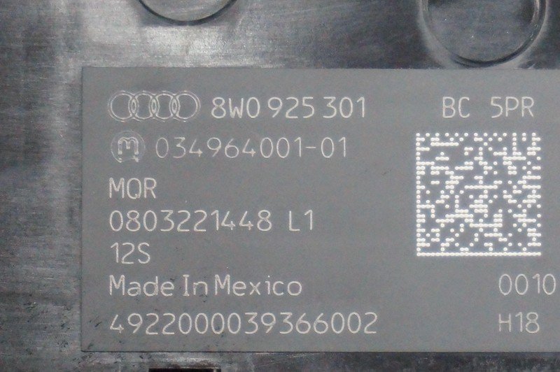 Drive Mode Traction Off Auto Start Display Button Switch 8W0925301 Audi S5 18-24
