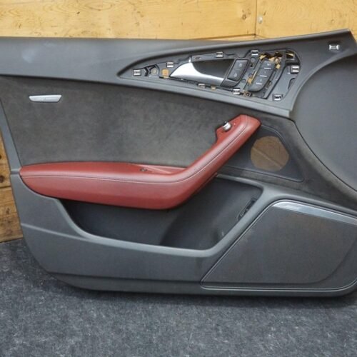 Front Left Interior Door Panel Red Alcantara OEM 4G1867105A Audi A6 S6 2016-2018
