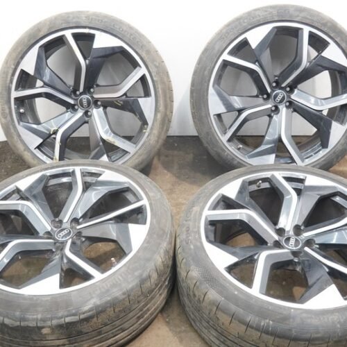 Set 4 23X10-1/2 5 Y Spoke Wheel Rim Black 4M8601025AH Audi RSQ8 2020-25 *Note*