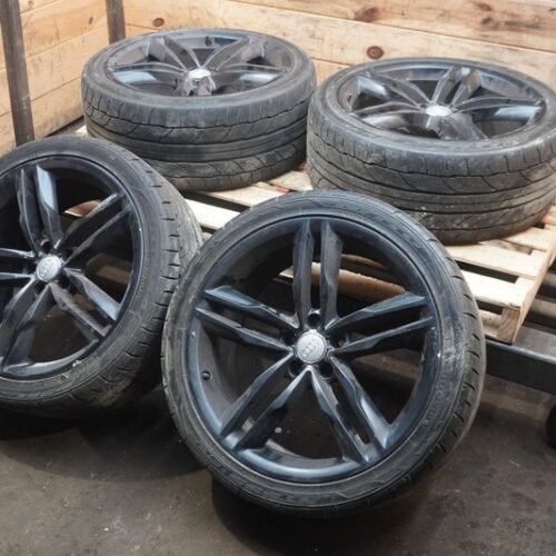 Set Black 20×8.5 5×112 5 Double Spoke Wheel Rim 4g0601025bs Audi A6 S6 A7 S7